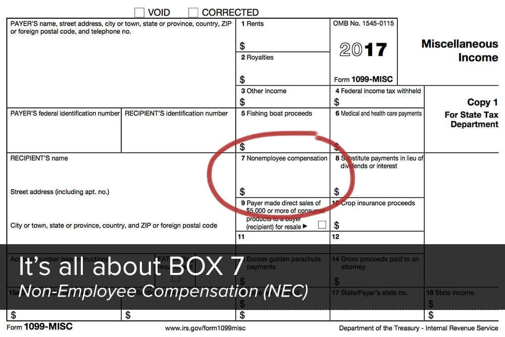 1099 and Box 7 Non-Employee Compensation